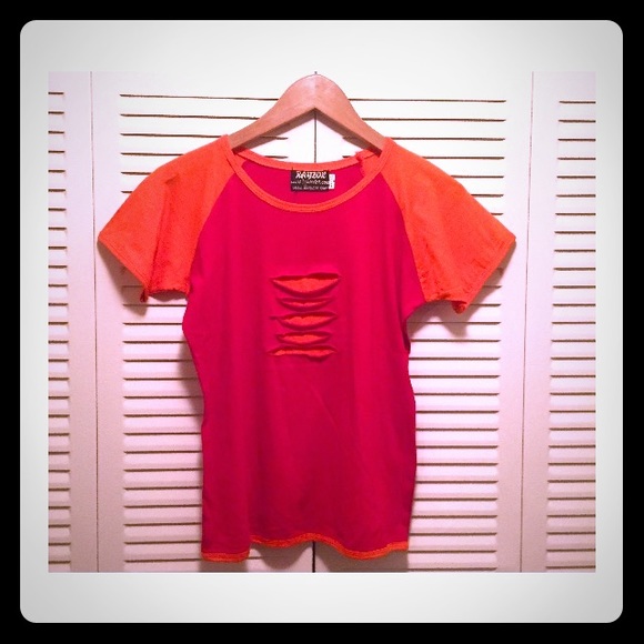 Rayzor Tops - NWOT Distressed shirt